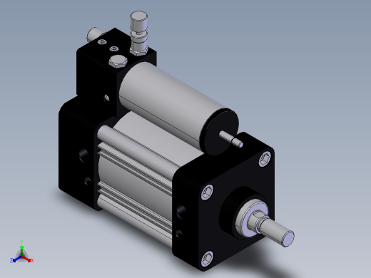带刹车的集成气动缸Ø50x50 和 Ø80x50集成液压制动
