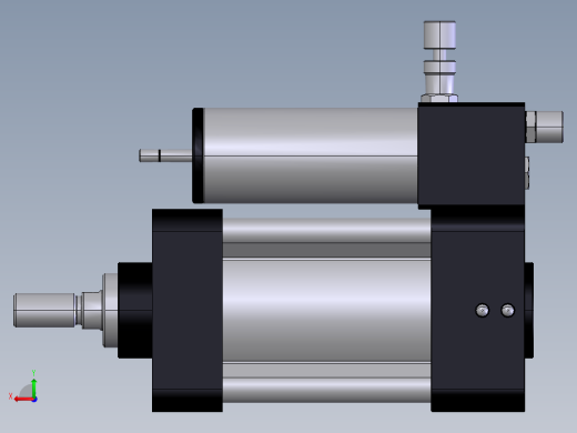 带刹车的集成气动缸Ø50x50 和 Ø80x50集成液压制动后视缩略图
