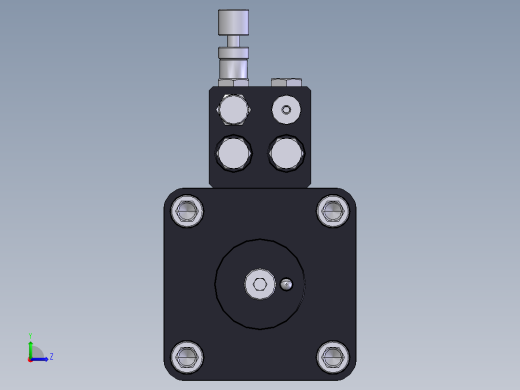 带刹车的集成气动缸Ø50x50 和 Ø80x50集成液压制动左视缩略图