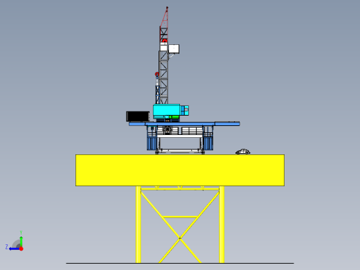 石油钻机（海洋石油钻井平台设备）右视缩略图