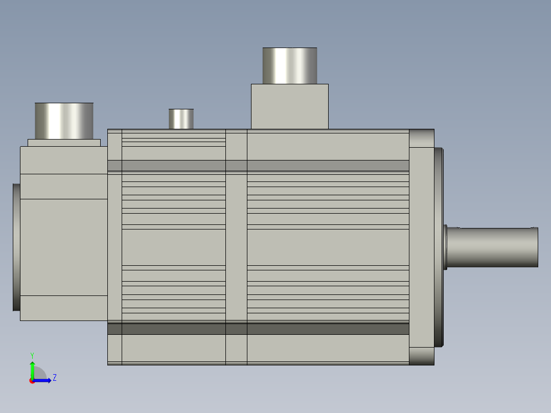 1KW中惯量抱闸-CTSD-M2D-B1025-M210左视图