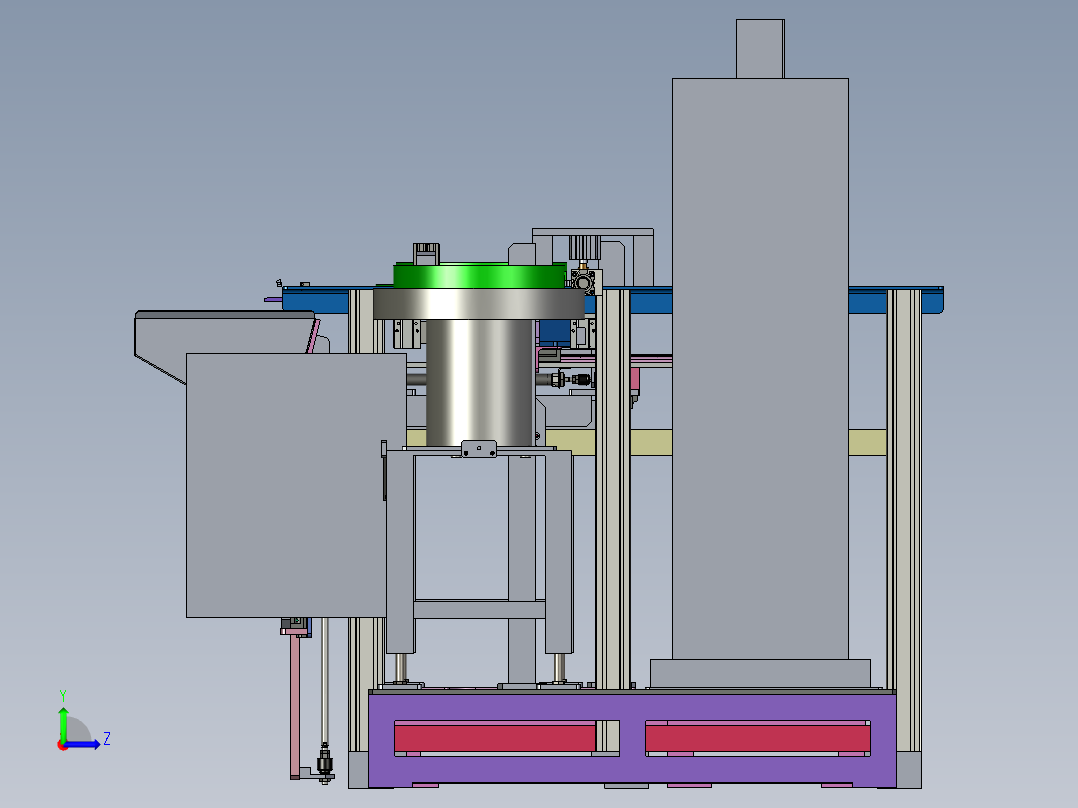 方螺母自动组装成方管并焊接机左视图