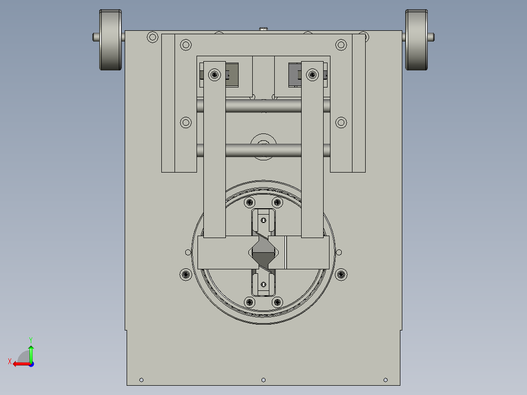 夹刀开合机构后视图