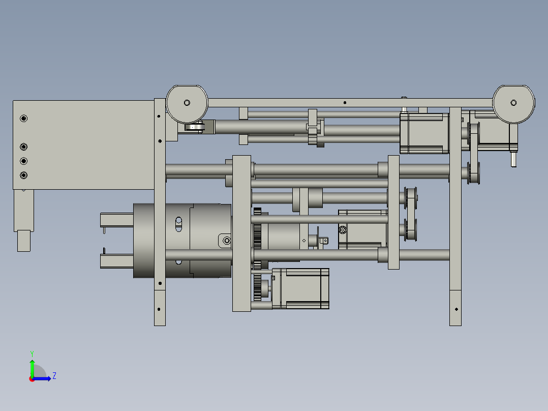 夹刀开合机构左视图