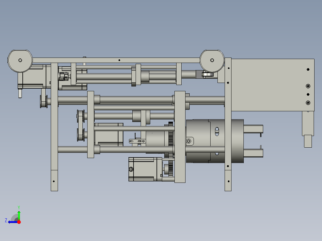 夹刀开合机构右视图
