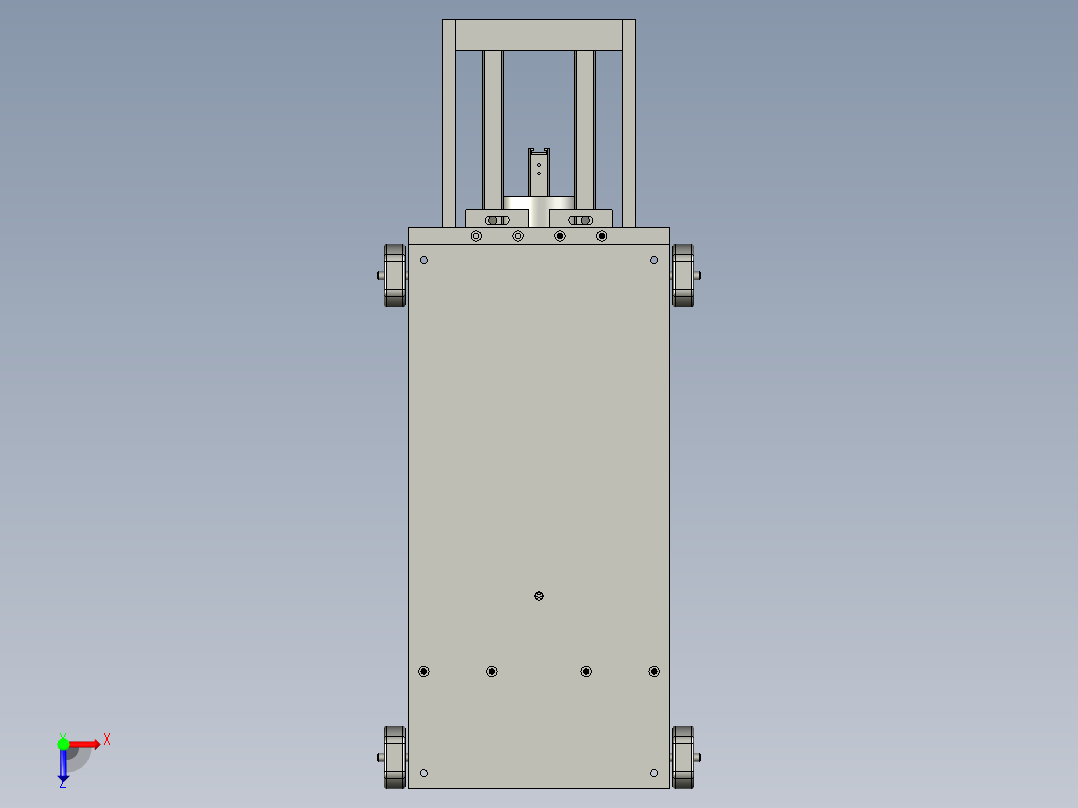 夹刀开合机构俯视图