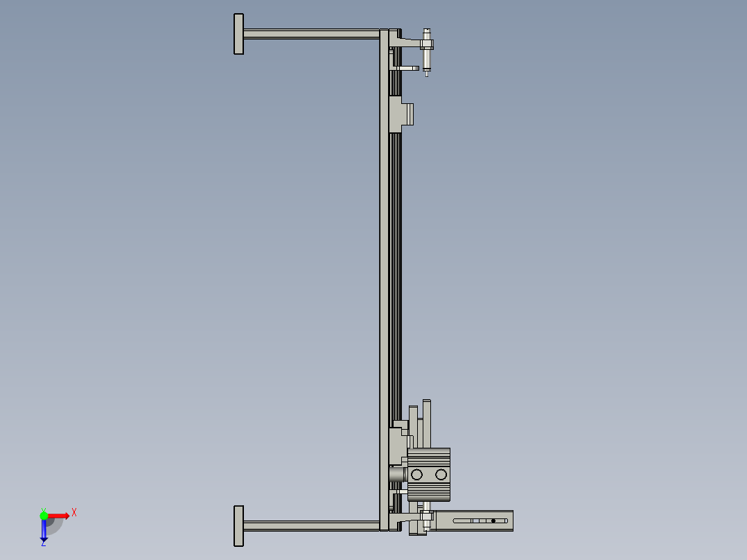 电子插针精密焊接生产线设计-自动拨料机构-V1俯视图