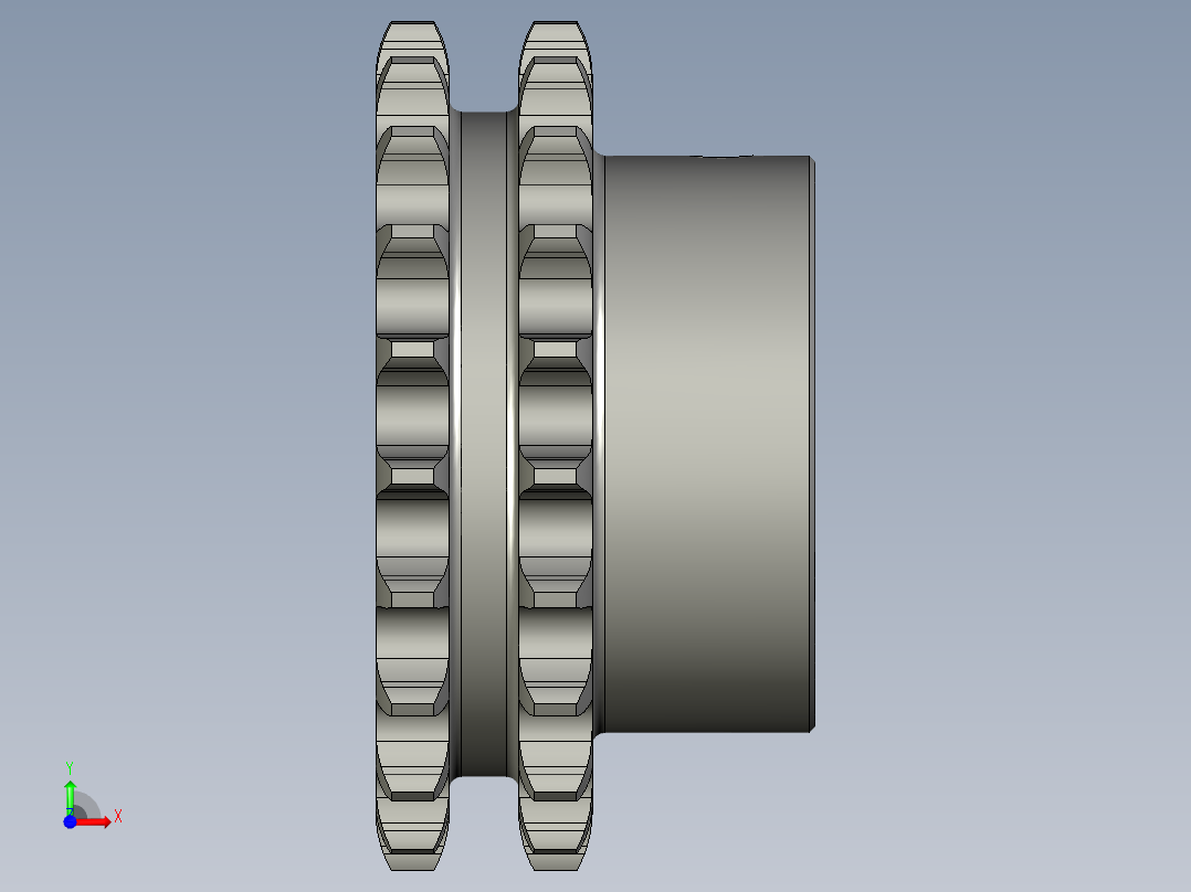 LC18MN-03-11取料台传动轴链轮-12A21T前视图