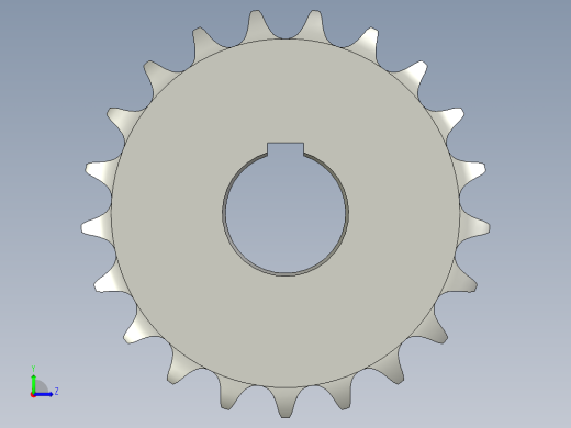 LC18MN-03-11取料台传动轴链轮-12A21T左视缩略图