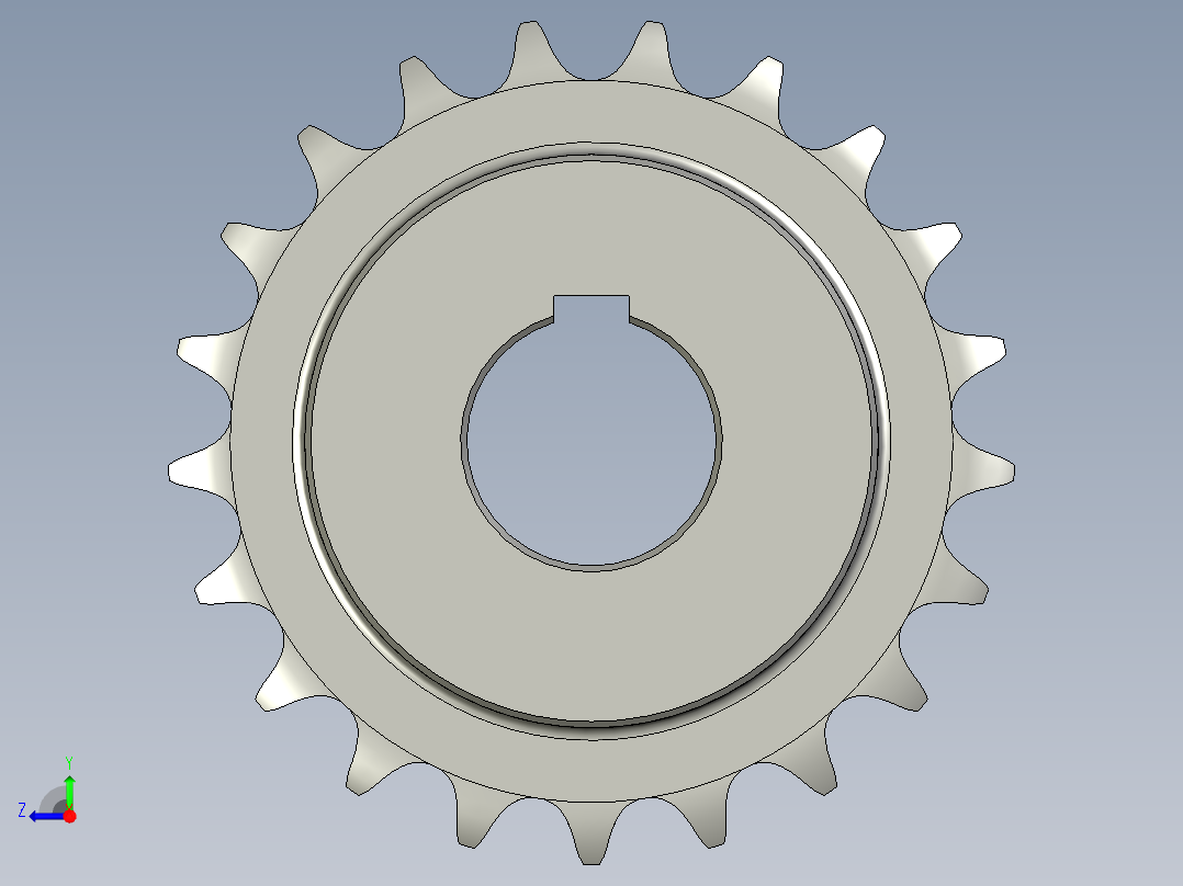 LC18MN-03-11取料台传动轴链轮-12A21T右视图