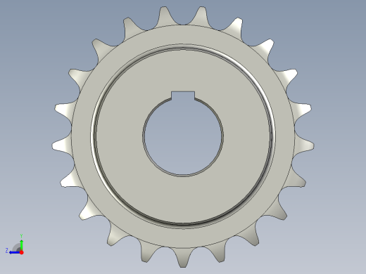 LC18MN-03-11取料台传动轴链轮-12A21T右视缩略图