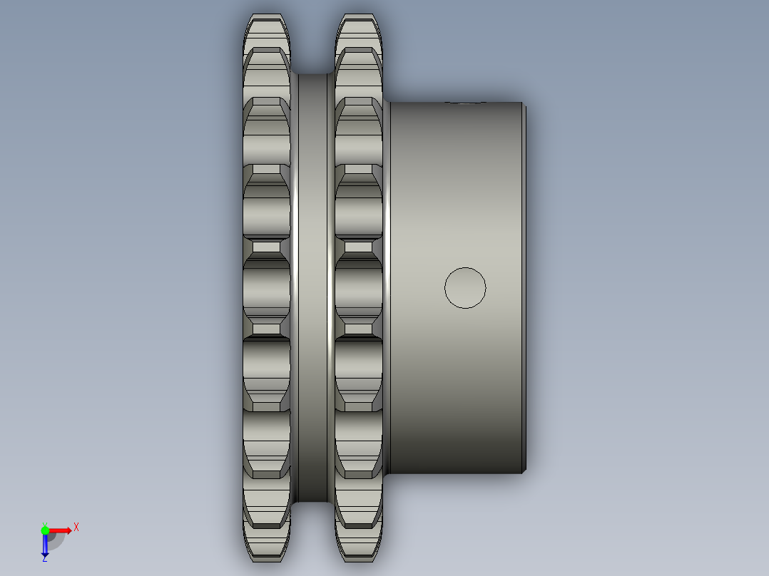 LC18MN-03-11取料台传动轴链轮-12A21T俯视图