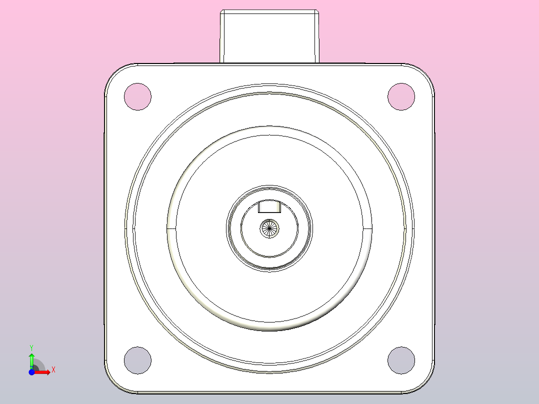 台达伺服电机-不带刹车ecma-cx0804e7_asm前视图