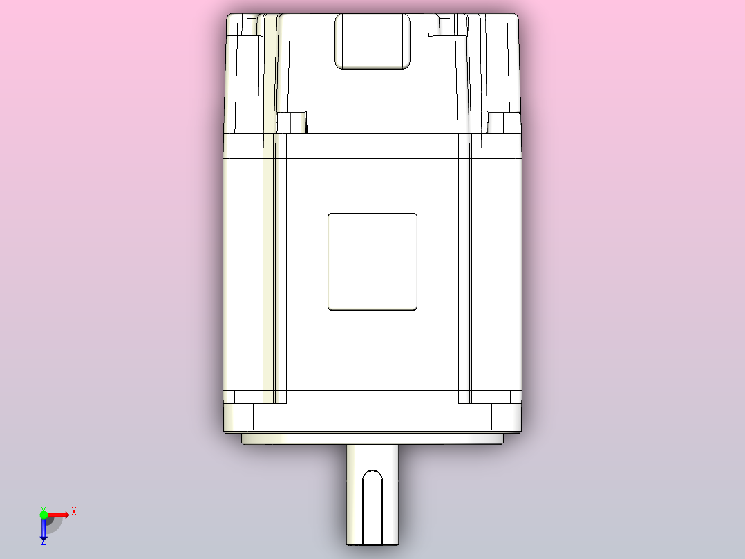 台达伺服电机-不带刹车ecma-cx0804e7_asm俯视图
