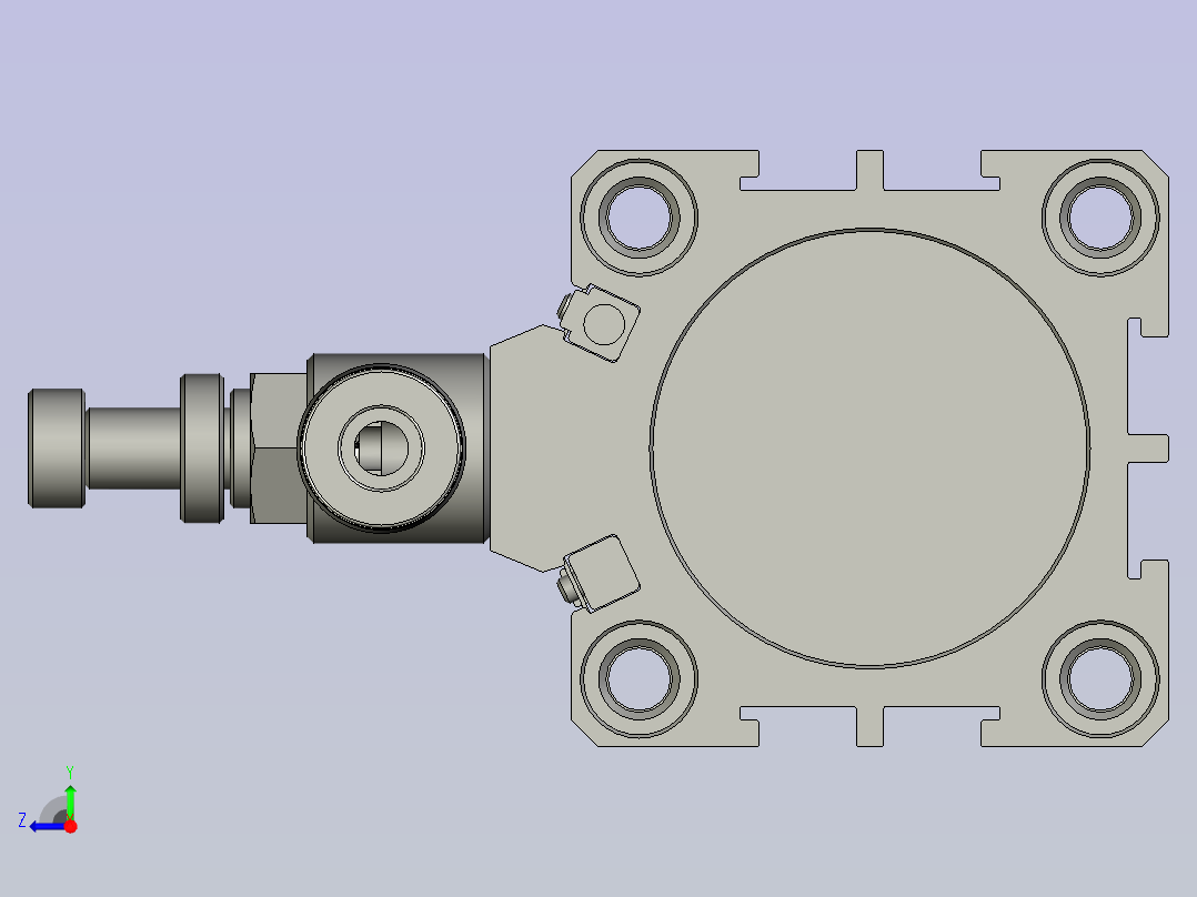 气缸SDA32x50SB(0)+(CS1-G-2)右视图