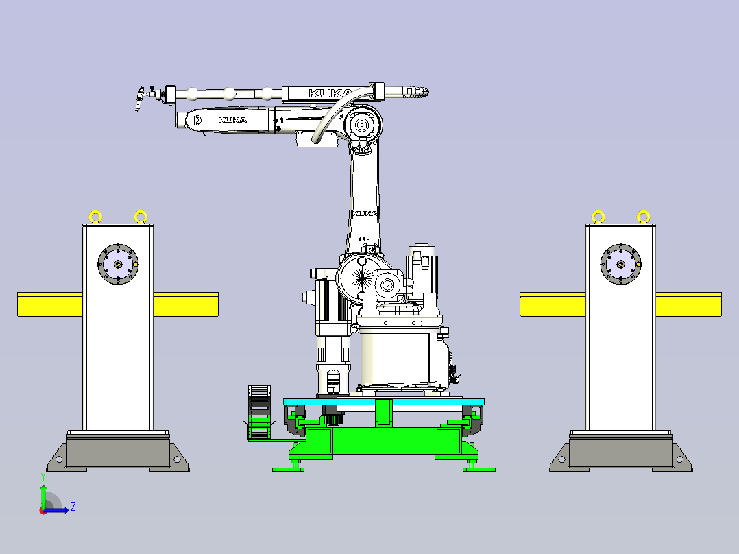 机器人自动化焊接设计左视图