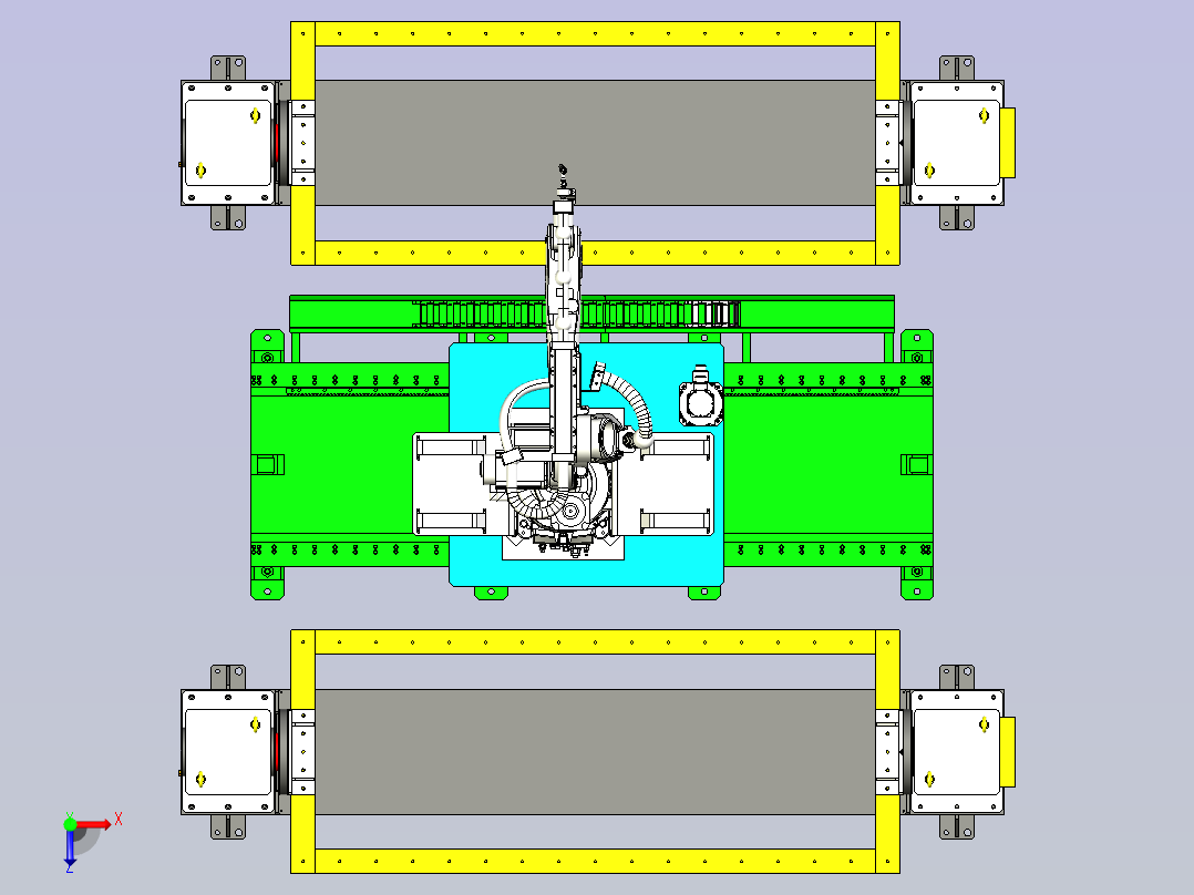 机器人自动化焊接设计俯视图