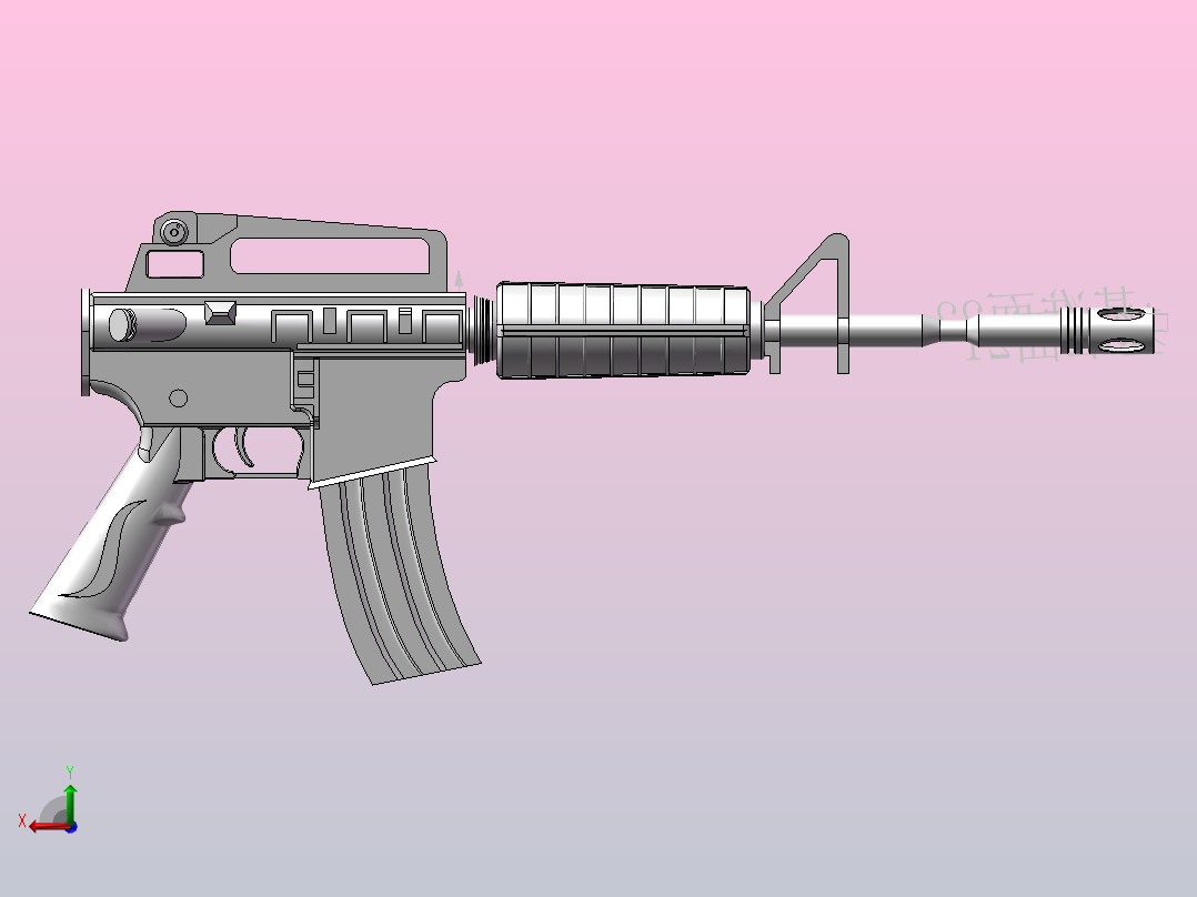 m4a1枪后视图