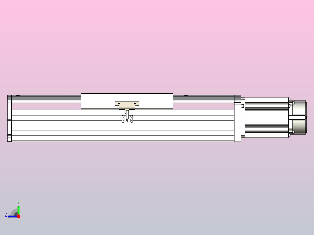 日规模组半封闭丝杆TPA-HNR-220D-3210C-L100-M-C-P1K-N3右视图