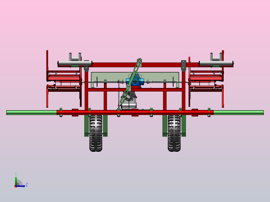 滴灌带回收机（SW+CAD）左视图