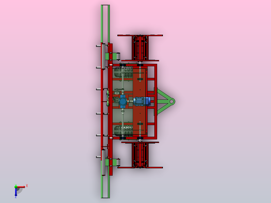 滴灌带回收机（SW+CAD）俯视图