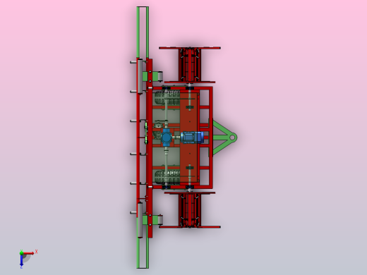 滴灌带回收机（SW+CAD）俯视缩略图