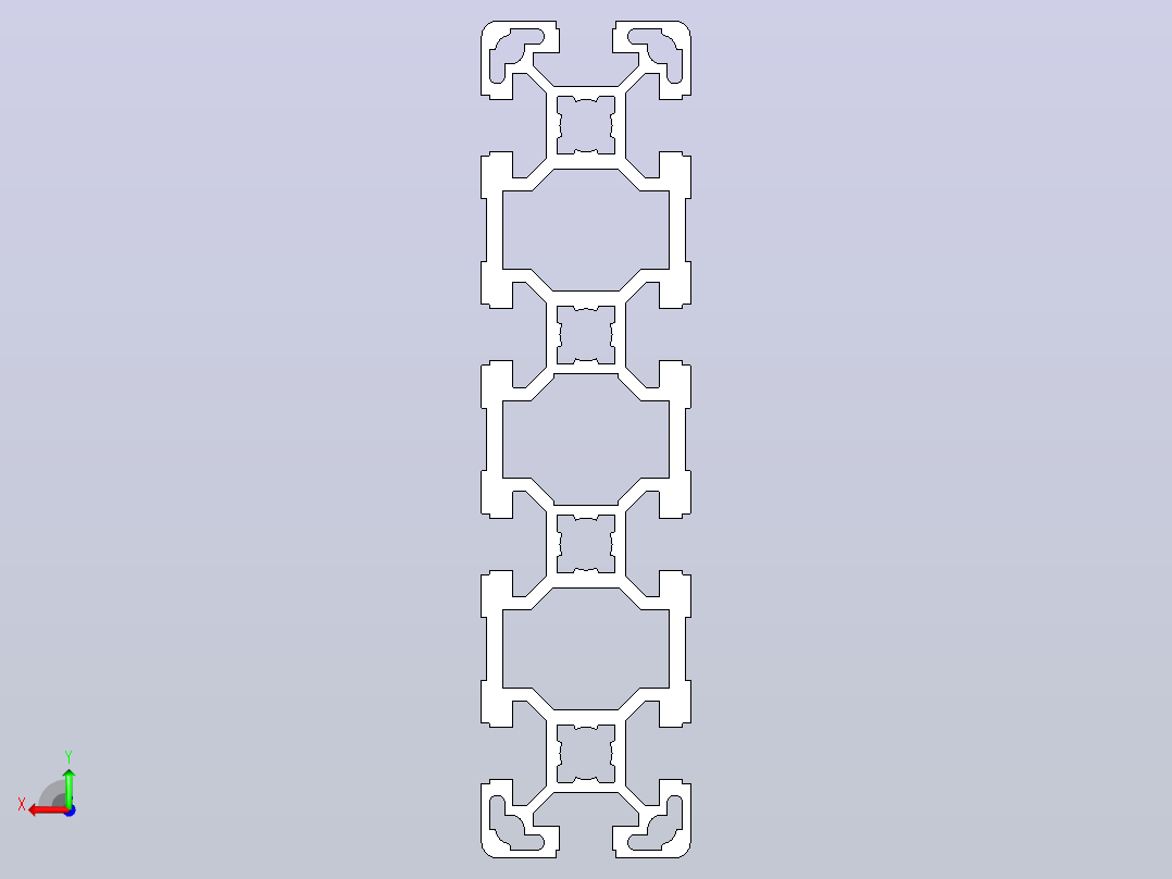 博世力士乐整个40x40铝型材系列后视图
