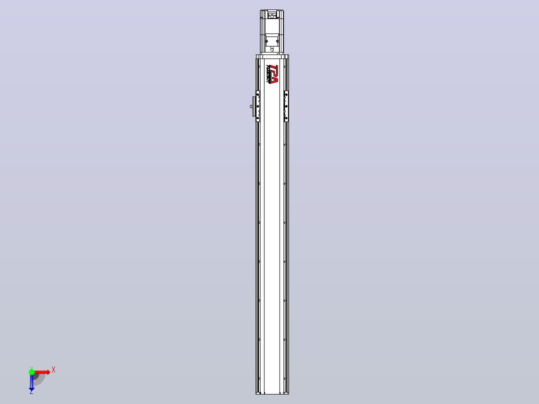 日规模组半封闭丝杆TPA-HNR-85D-1610C-L650-M-Y-P20-N3俯视图
