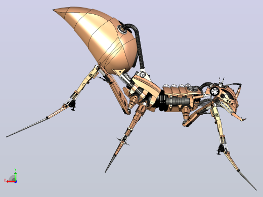 朋克蚂蚁机器人后视缩略图