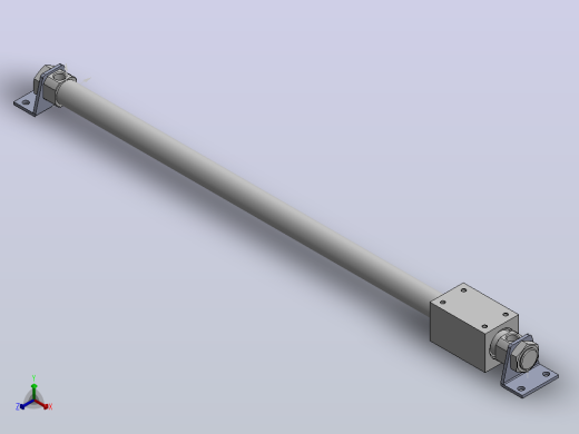 气缸RMS20X450LB正等轴测缩略图
