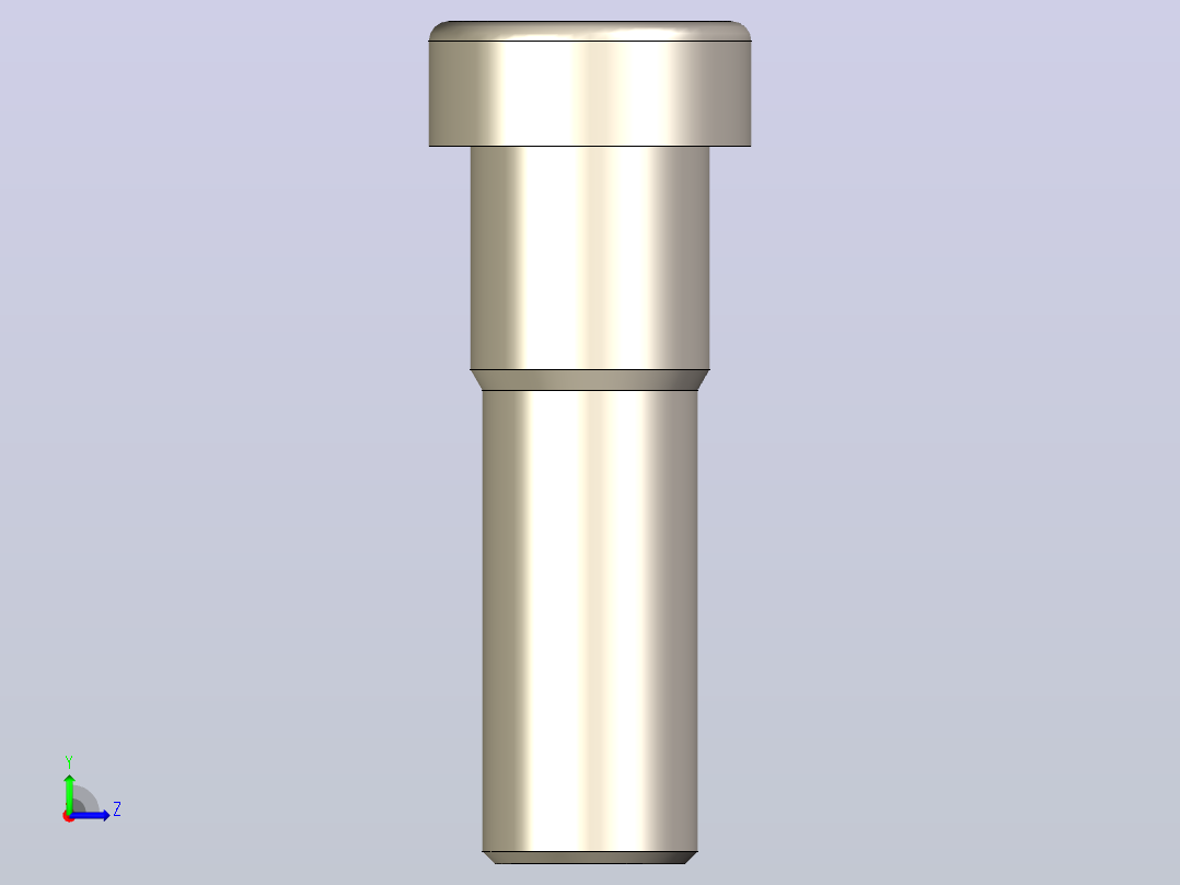 内六角薄头螺钉-具有所有配置的Solidwork零件左视图