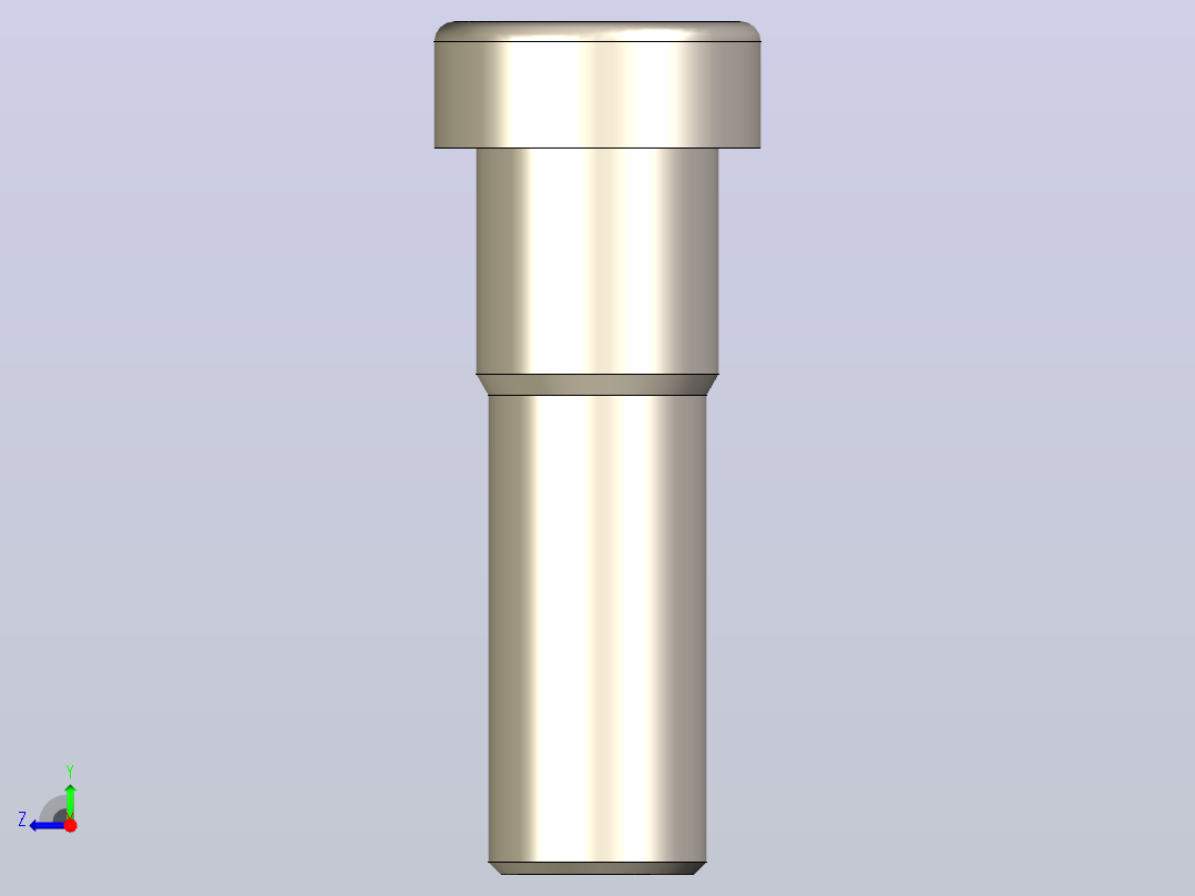 内六角薄头螺钉-具有所有配置的Solidwork零件右视图