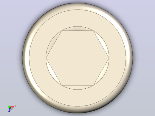 内六角薄头螺钉-具有所有配置的Solidwork零件俯视缩略图