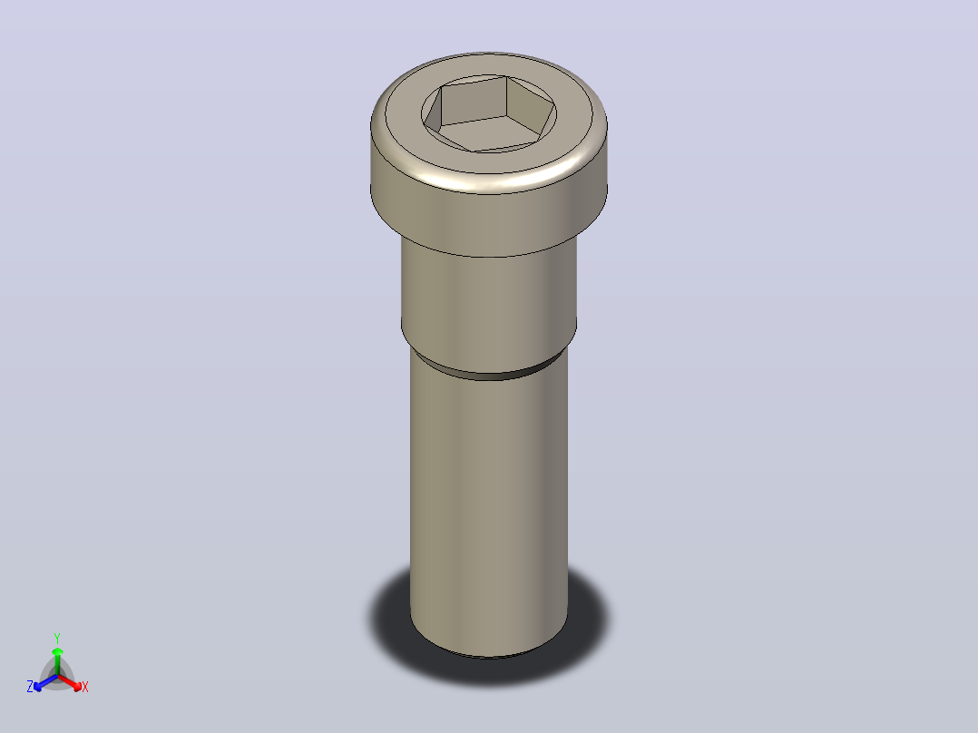 内六角薄头螺钉-具有所有配置的Solidwork零件正等轴测图