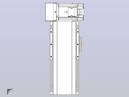 皮带直线轴半封闭可选导轨TPA-HNB-105D-90-L50-RU-C-P20-N3俯视缩略图