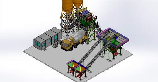半移动式混凝土搅拌站缩略图