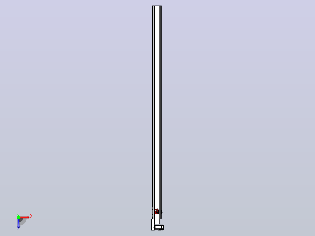 皮带直线轴半封闭可选导轨TPA-HNB-120D-110-L2600-ML-C-P40-N3俯视图