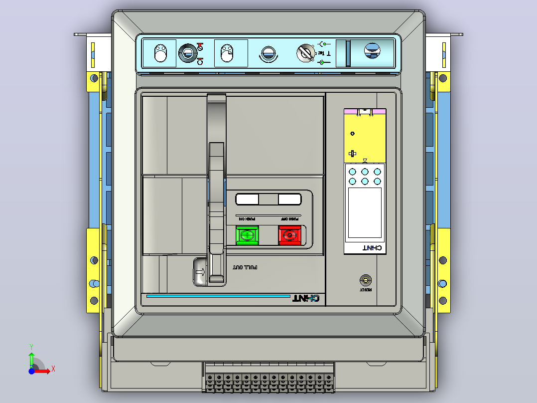 NA8-4000 3200A-4000A 3P 抽屉式-垂直接线+门框202409前视图