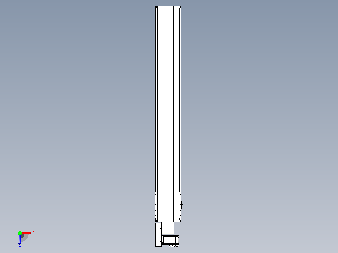 皮带直线轴半封闭可选导轨TPA-HNB-202D-140-L1300-ML-Y-P75-N3俯视图