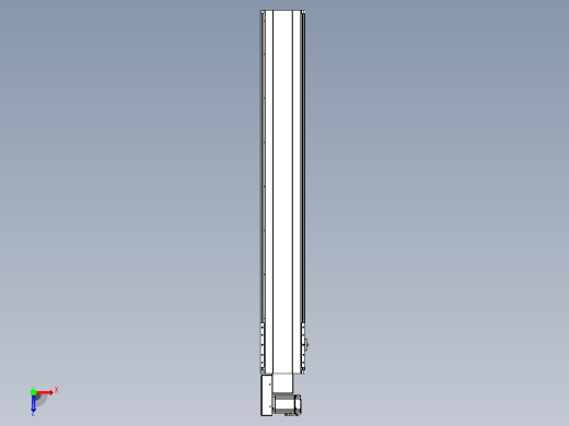 皮带直线轴半封闭可选导轨TPA-HNB-202D-140-L1300-ML-Y-P75-N3俯视缩略图