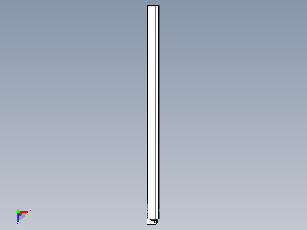 皮带直线轴半封闭可选导轨TPA-HNB-202D-140-L3050-LU-Y-P75-N3俯视图