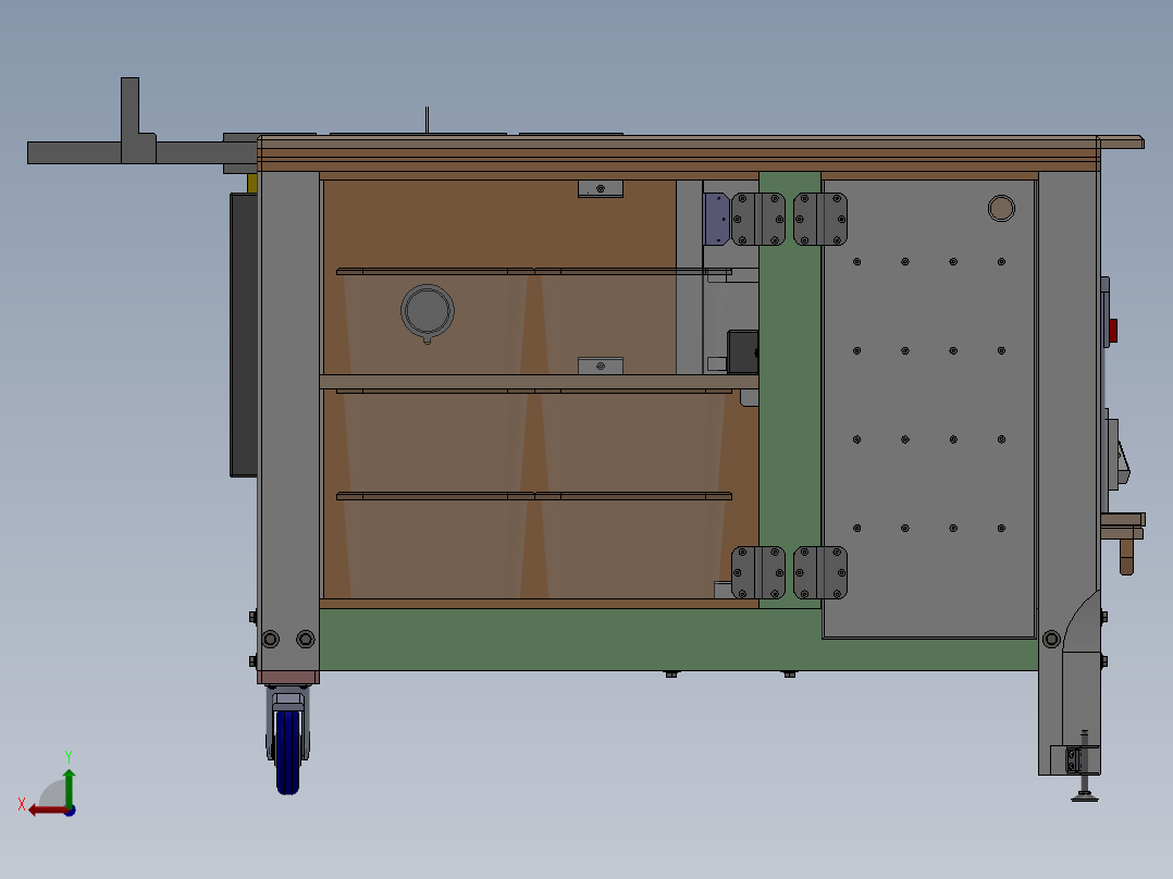 机柜模型后视图