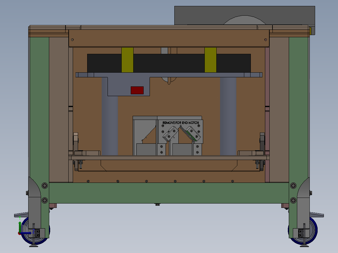 机柜模型左视图