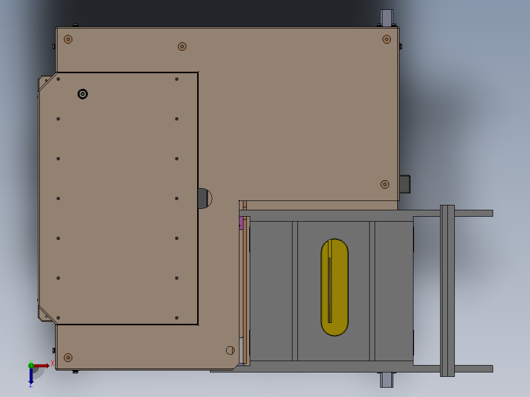 机柜模型俯视图