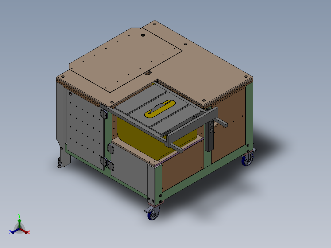 机柜模型正等轴测图