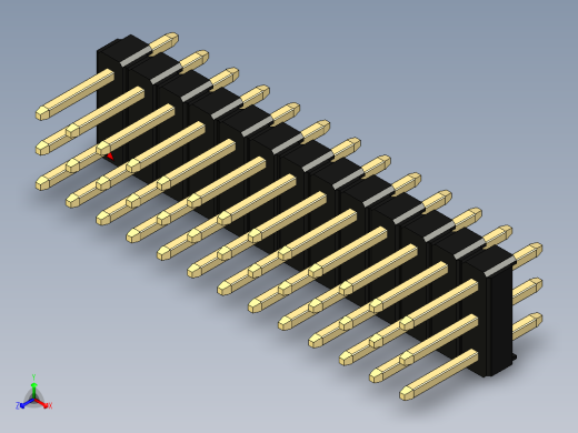 彩色公头100mil（2.54mm）系列-DS1021_black_3x13p_100mil_Type1_rev1.0
