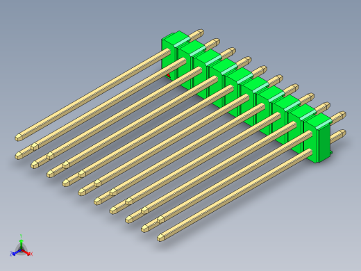 彩色公头100mil（2.54mm）系列-DS1021_green_2x10p_100mil_Type43_rev1.0