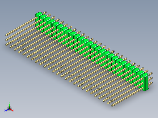彩色公头100mil（2.54mm）系列-DS1021_green_3x26p_100mil_Type19_rev1.0