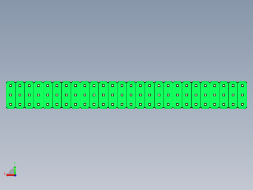 彩色公头100mil（2.54mm）系列-DS1021_green_3x26p_100mil_Type19_rev1.0后视缩略图
