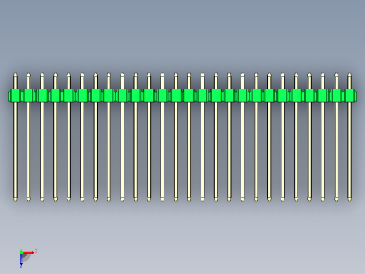 彩色公头100mil（2.54mm）系列-DS1021_green_3x26p_100mil_Type19_rev1.0俯视缩略图